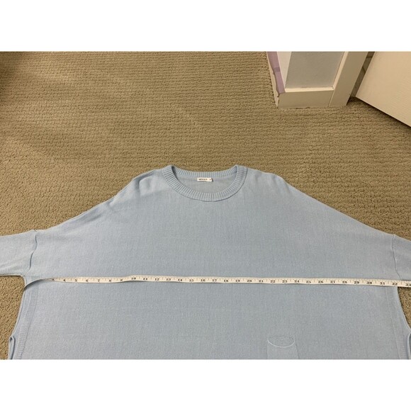 Mersea Catalina Oversized Crewneck Blue Lagenlook Side Slit Sweater Womens OS - Picture 11 of 12